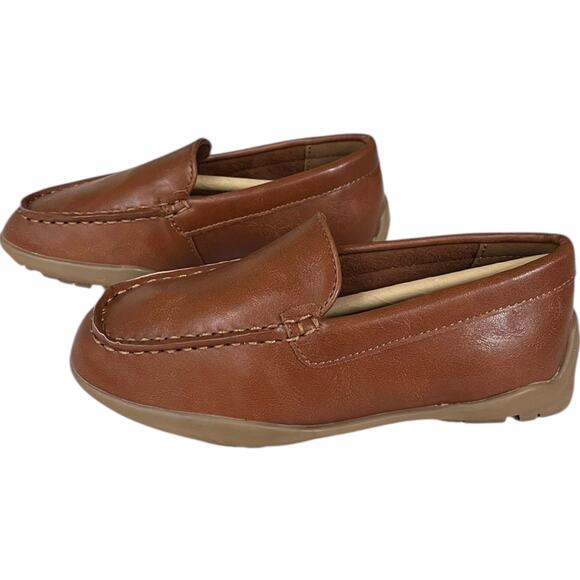 NEW Reaction Kenneth Cole Driving Moccasin Loafers Brown Leather Toddler Boy's 8 - Picture 1 of 6